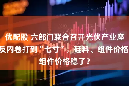 优配股 六部门联合召开光伏产业座谈会 反内卷打到“七寸”，硅料、组件价格稳了？