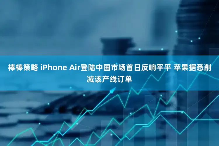 棒棒策略 iPhone Air登陆中国市场首日反响平平 苹果据悉削减该产线订单
